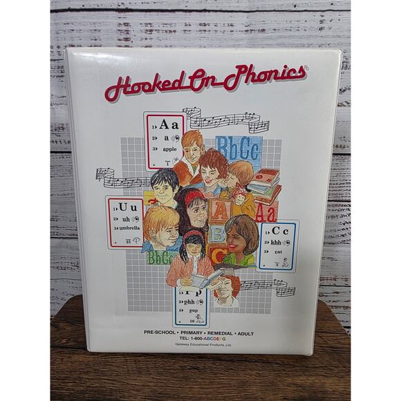 VTG 1989 Hooked On Phonics Reading Program Kit Cassettes and Flashcards Compelte - Picture 1 of 13